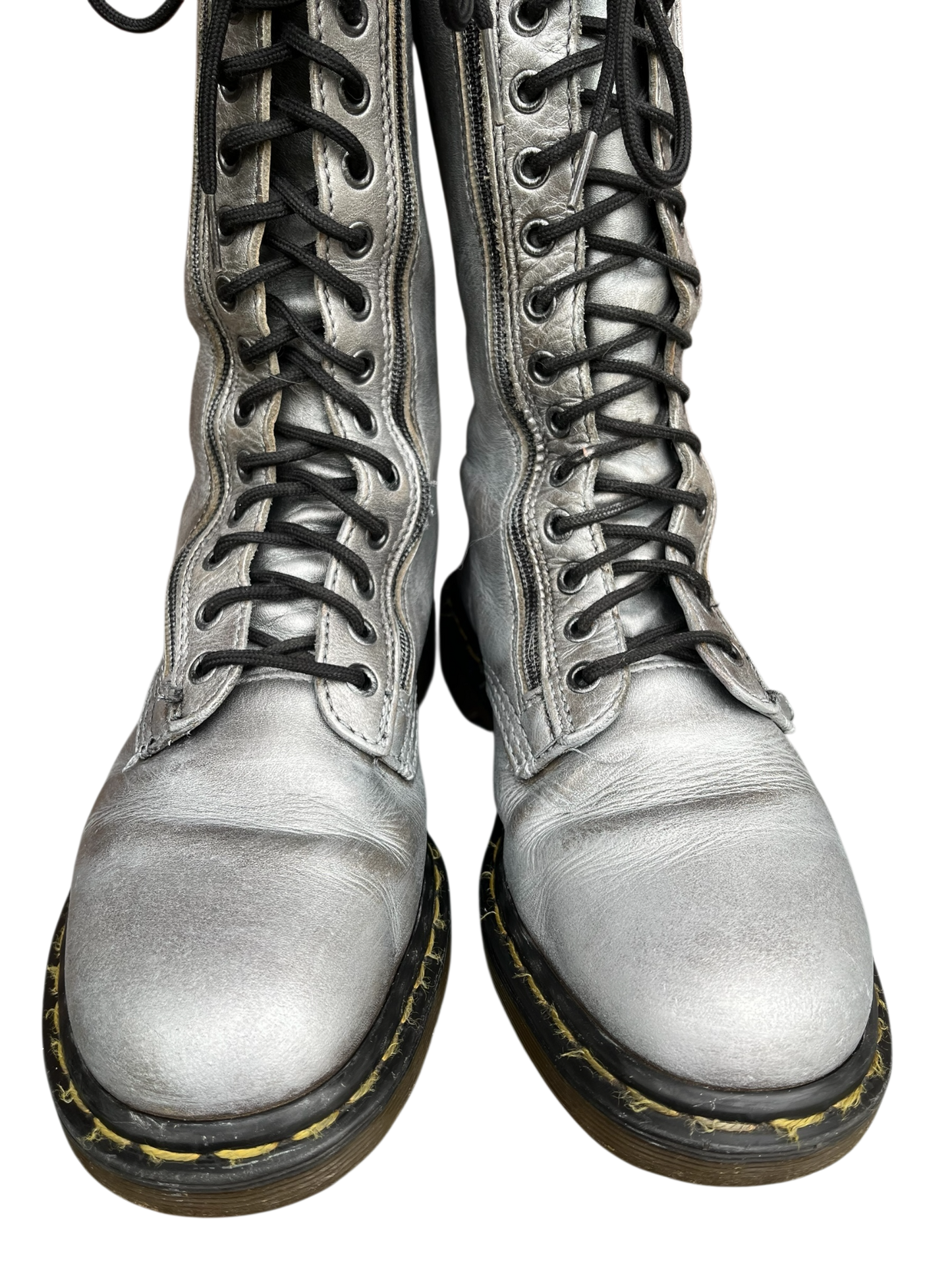 Dr. Martens 9733 MIE silver mid calf boots