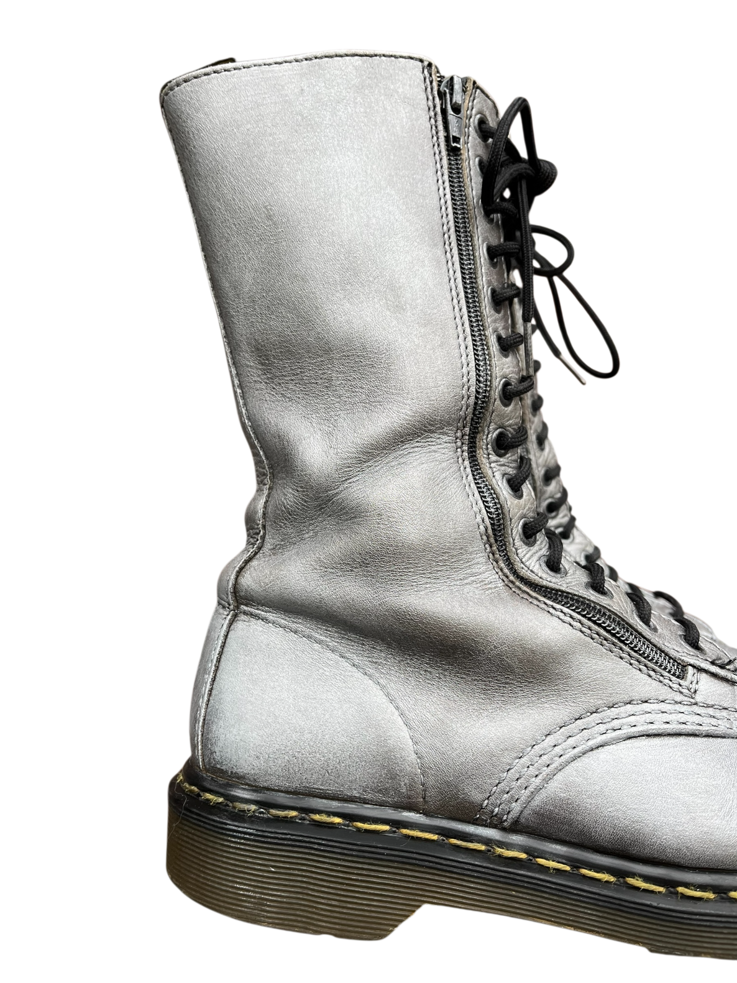 Dr. Martens 9733 MIE silver mid calf boots