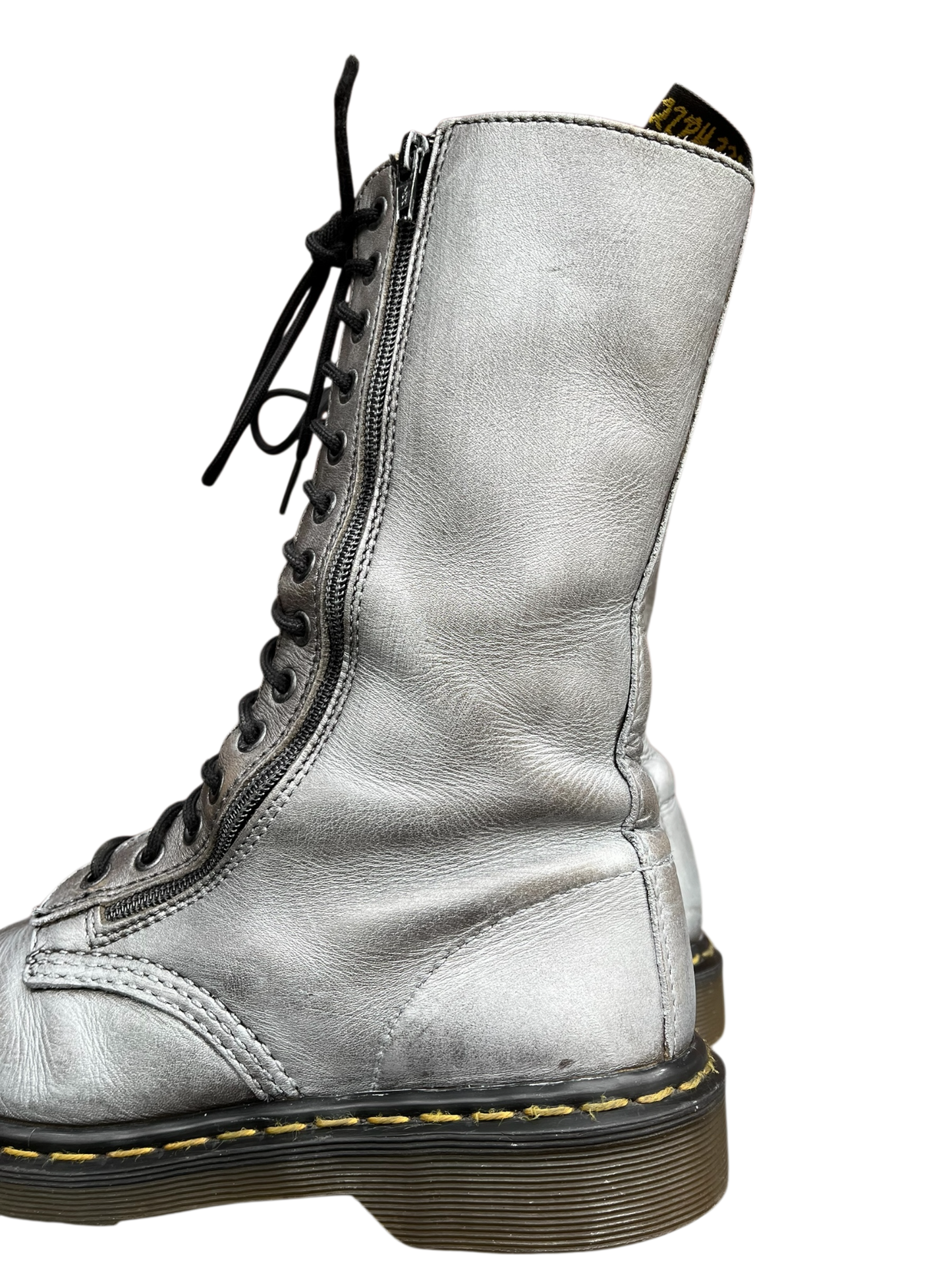 Dr. Martens 9733 MIE silver mid calf boots