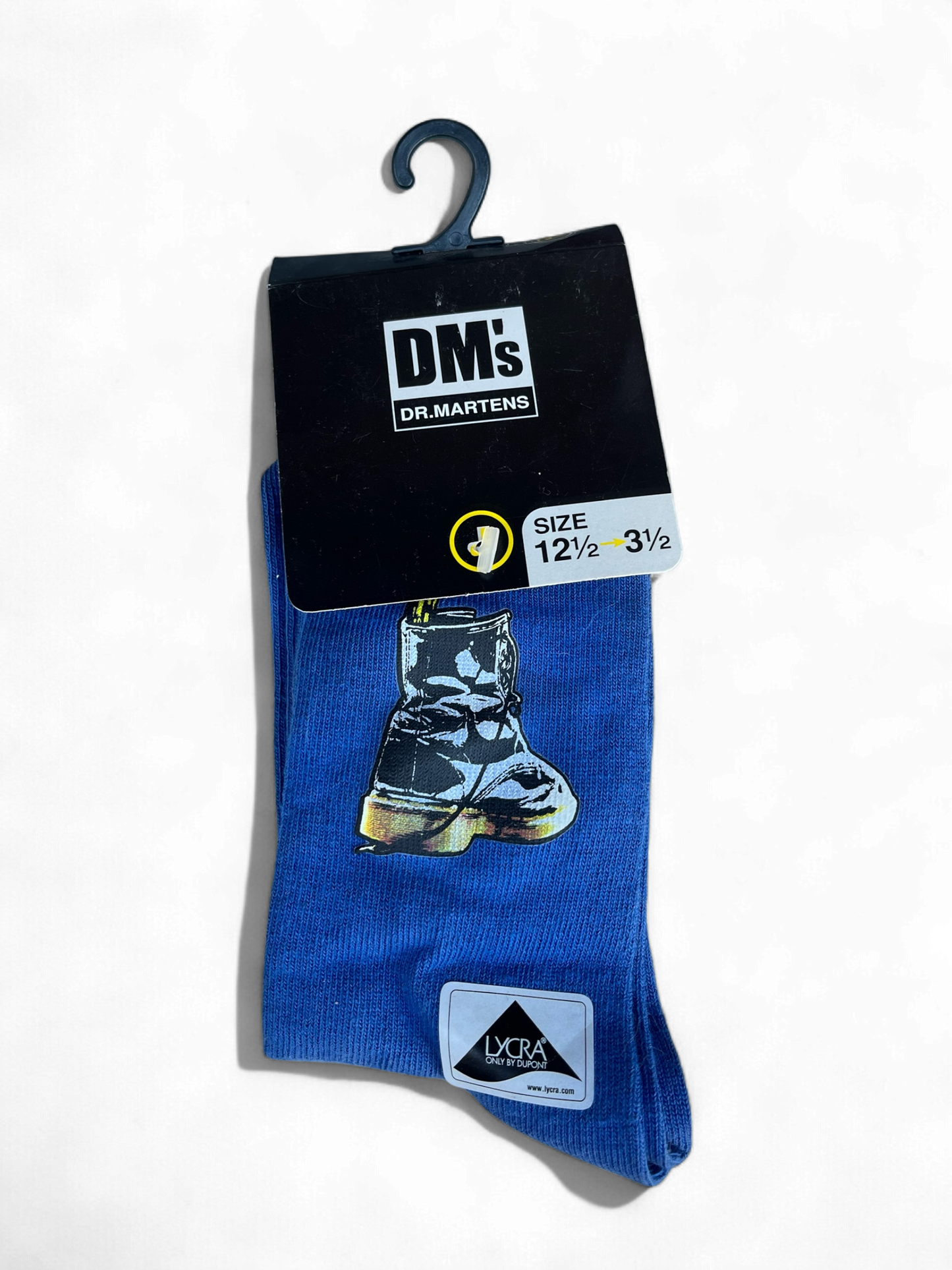 DM’s vintage kindersokken met print blauw