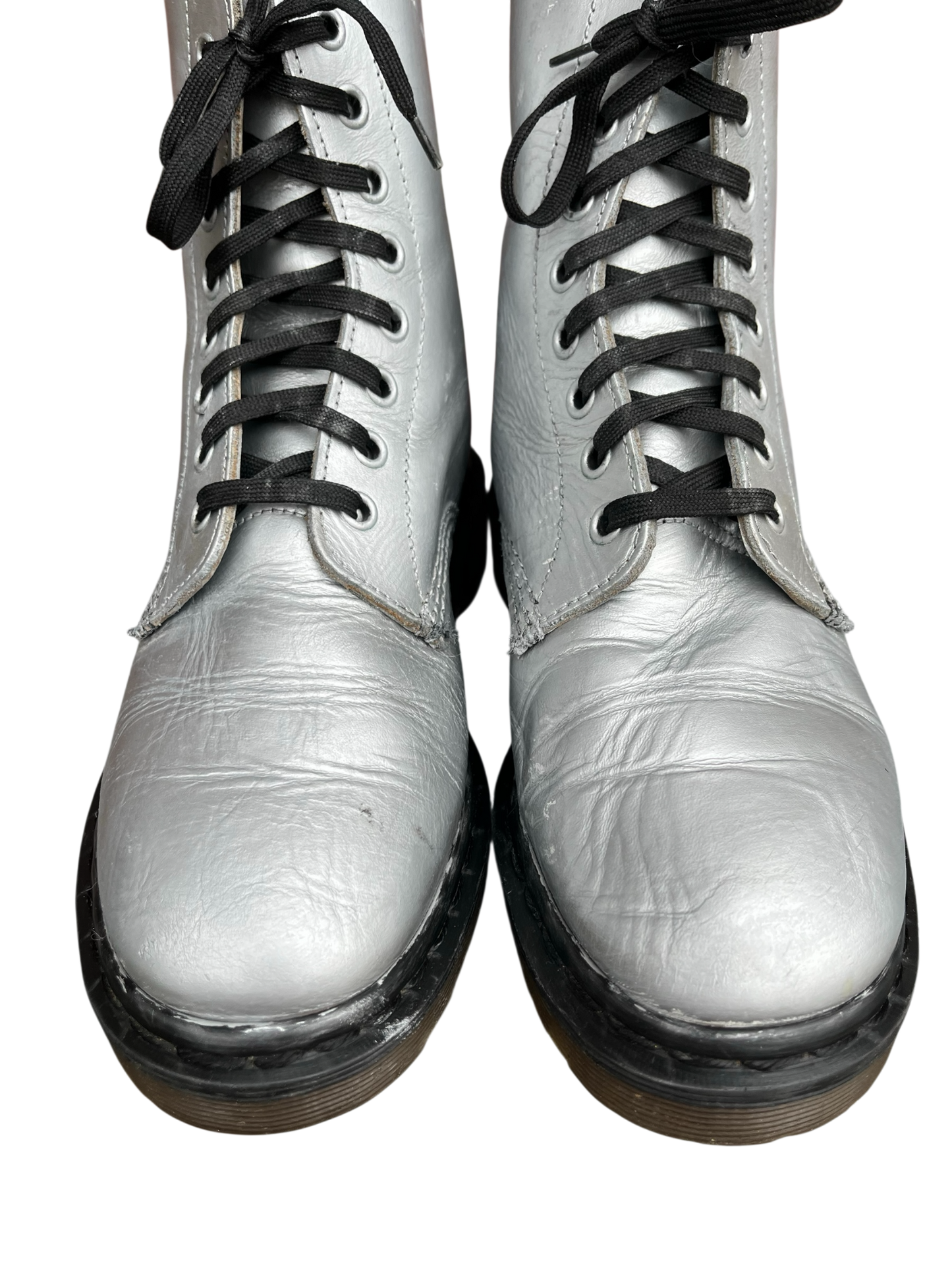 Dr. Martens 1460 MIE Silver ankle boots