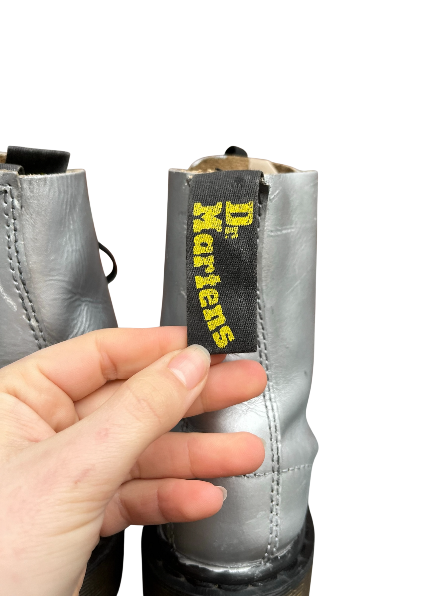 Dr. Martens 1460 MIE Silver ankle boots