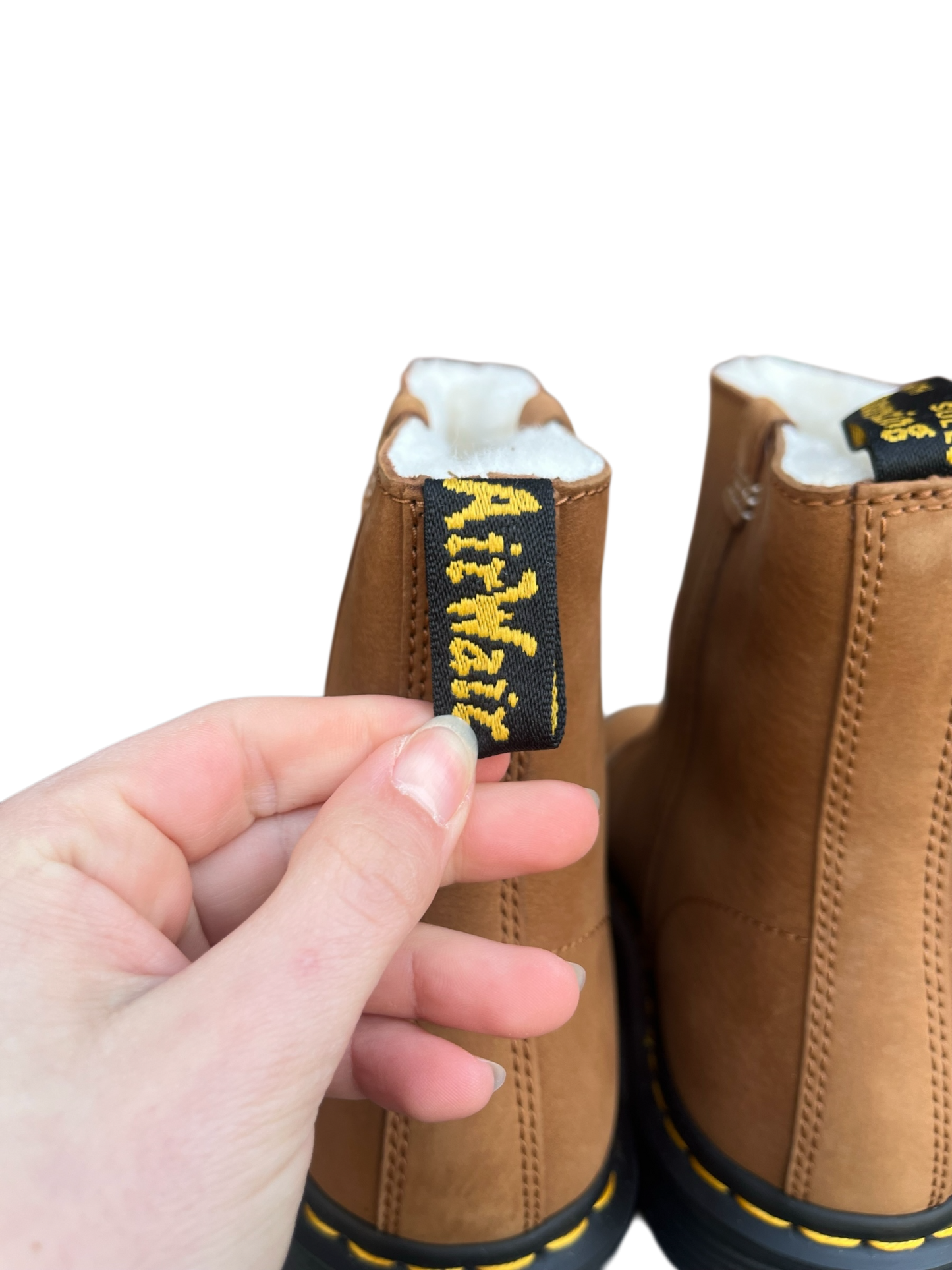 Dr. Martens Zebzag Rigger fur lined boots