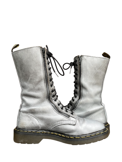 Dr. Martens 9733 MIE silver mid calf boots