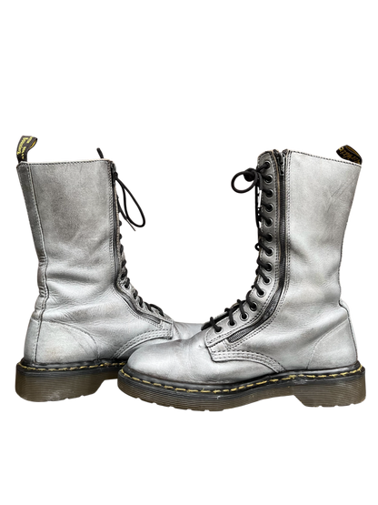 Dr. Martens 9733 MIE silver mid calf boots