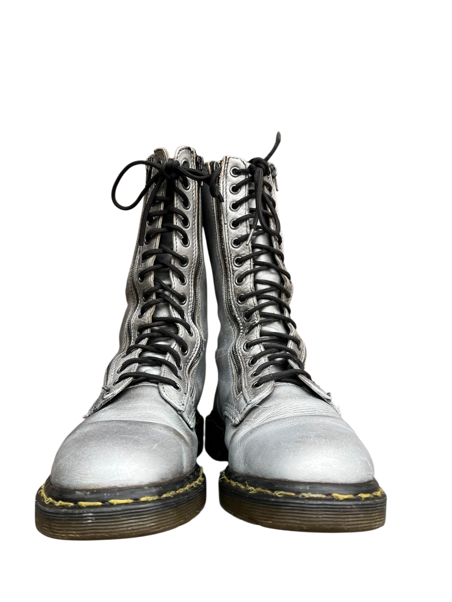 Dr. Martens 9733 MIE silver mid calf boots