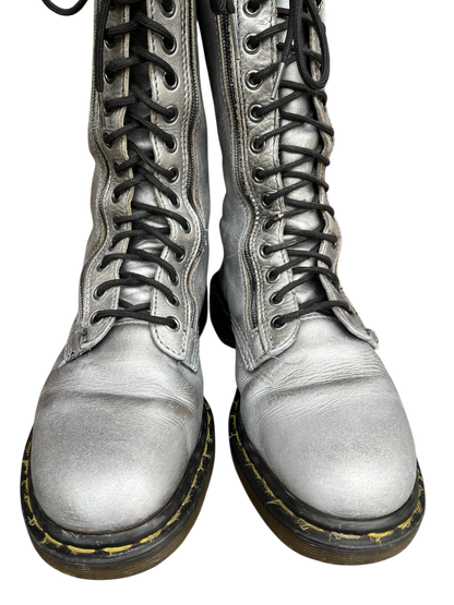 Dr. Martens 9733 MIE silver mid calf boots