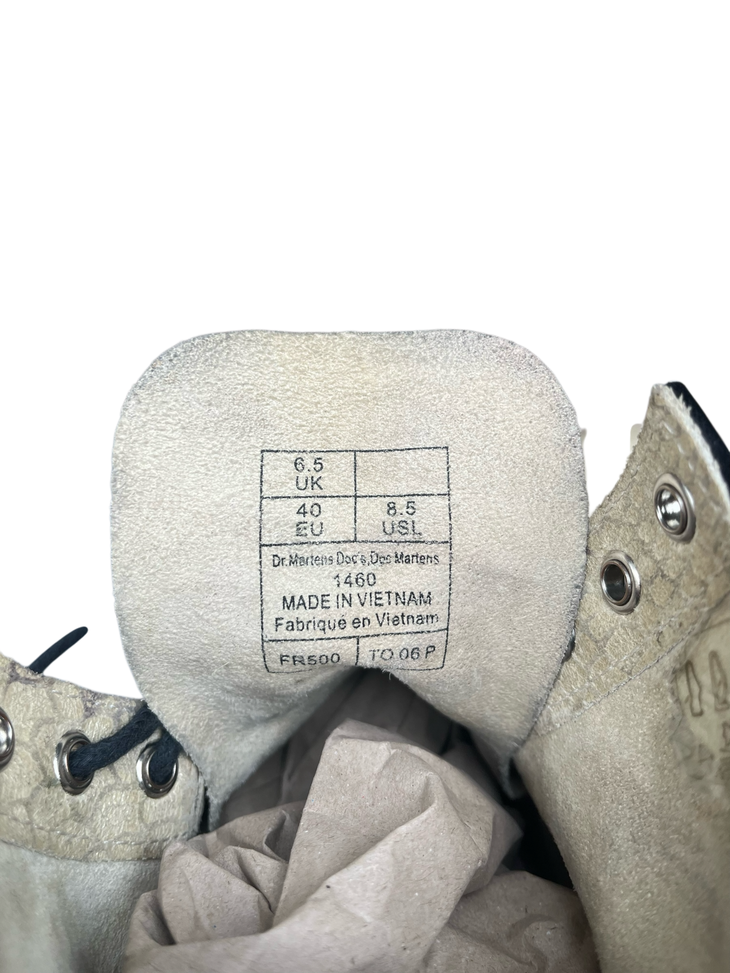 Dr. Martens 1460 Ivory suède snakeskin