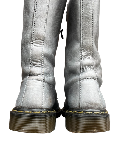 Dr. Martens 9733 MIE silver mid calf boots