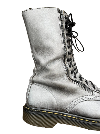 Dr. Martens 9733 MIE silver mid calf boots