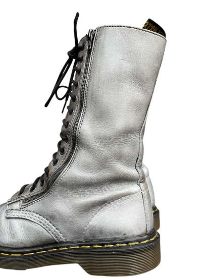 Dr. Martens 9733 MIE silver mid calf boots