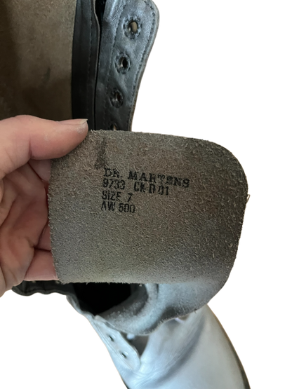 Dr. Martens 9733 MIE silver mid calf boots